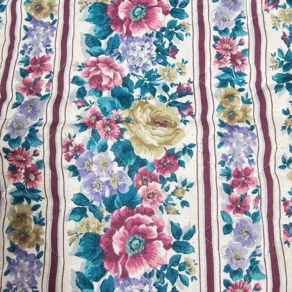floral printed quilted drawstring laundry bag